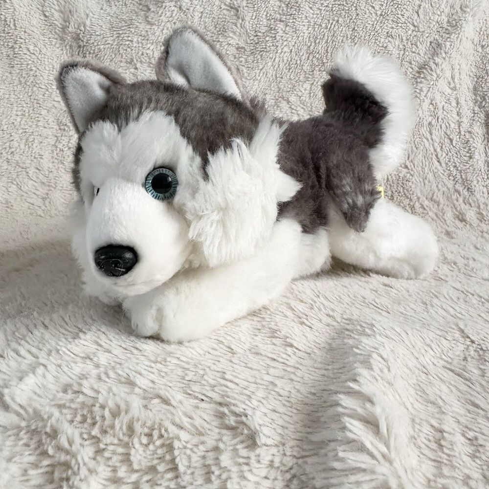 Aurora Miyoni Tots Laying Husky Dog Plush 10” Realistic Stuffed Animal Puppy